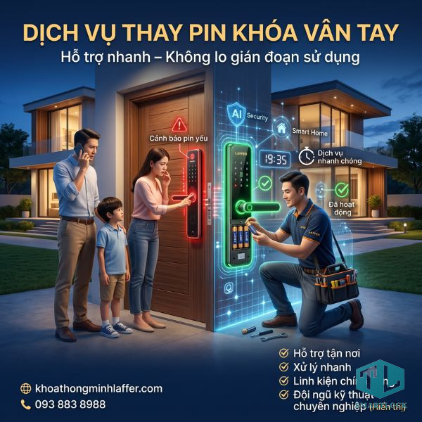 Dịch Vụ Bảo Trì Khóa Vân Tay Định Kỳ Khóa Thông Minh Laffer